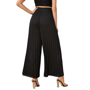 Pleated Wide-Leg Trousers